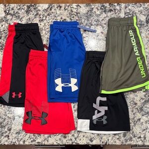 Under Armour Kids' Shorts Set - Red, Blue, Black, and Green